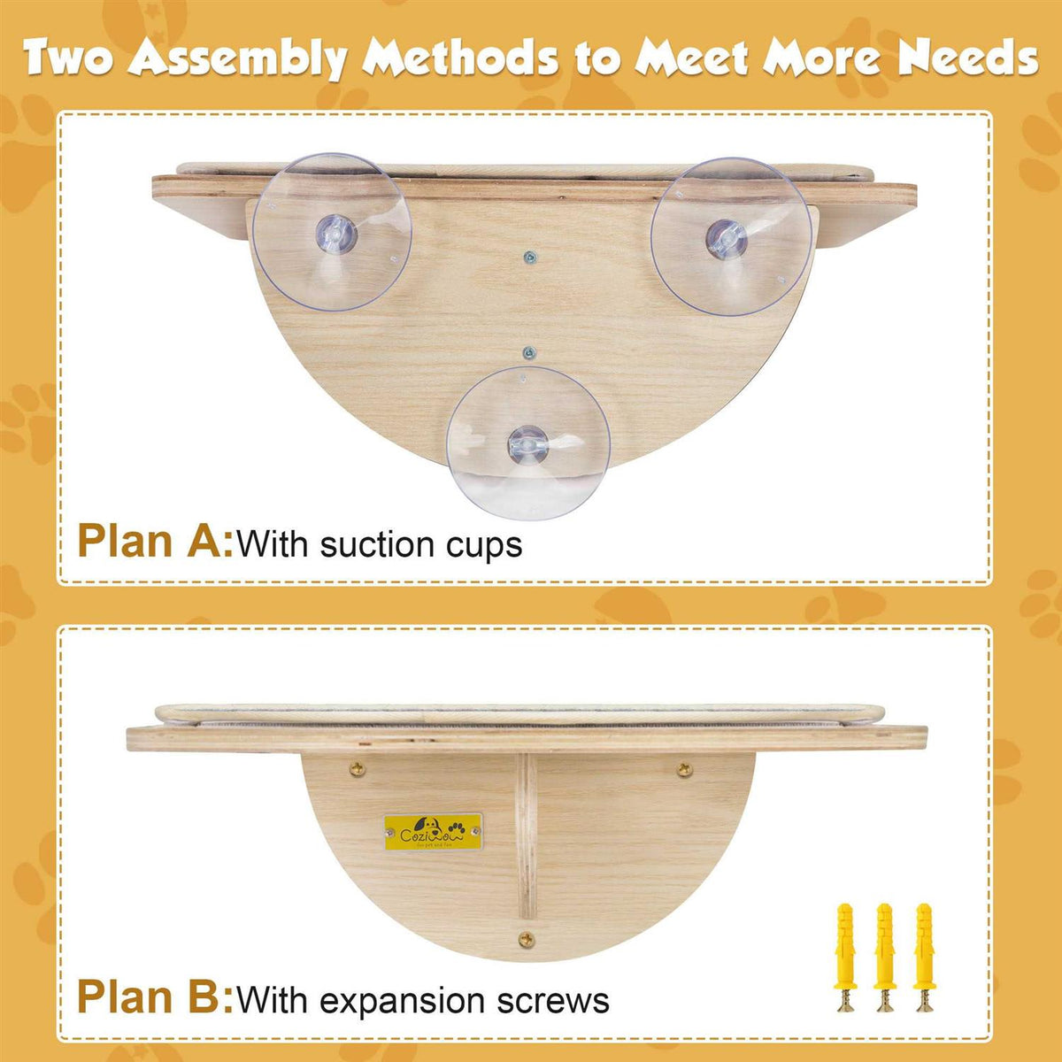 Cat Window Perch with Suction Cups F93003