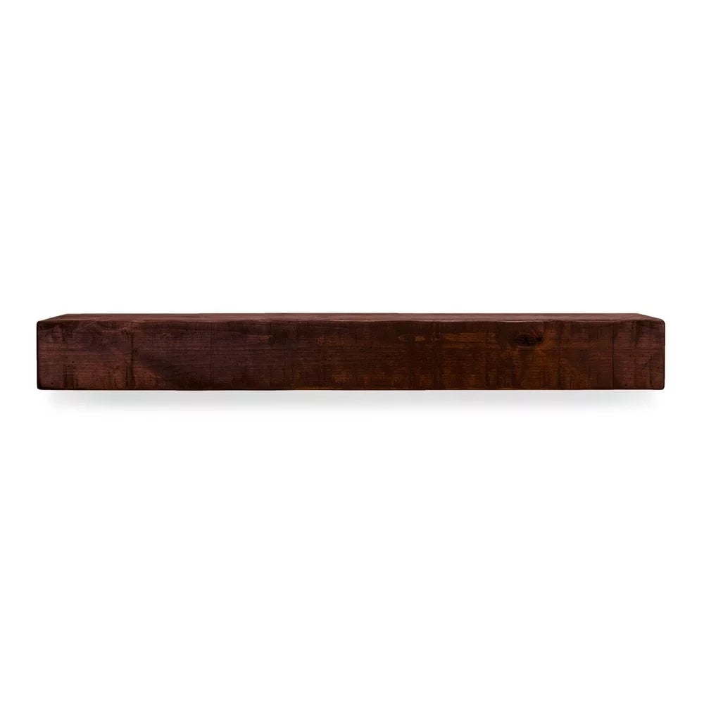 48" Rustic Solid Wood Wall Mounted Mantel Shelf I1211