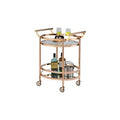 Bronze Oval Metal Serving Bar Cart G482244
