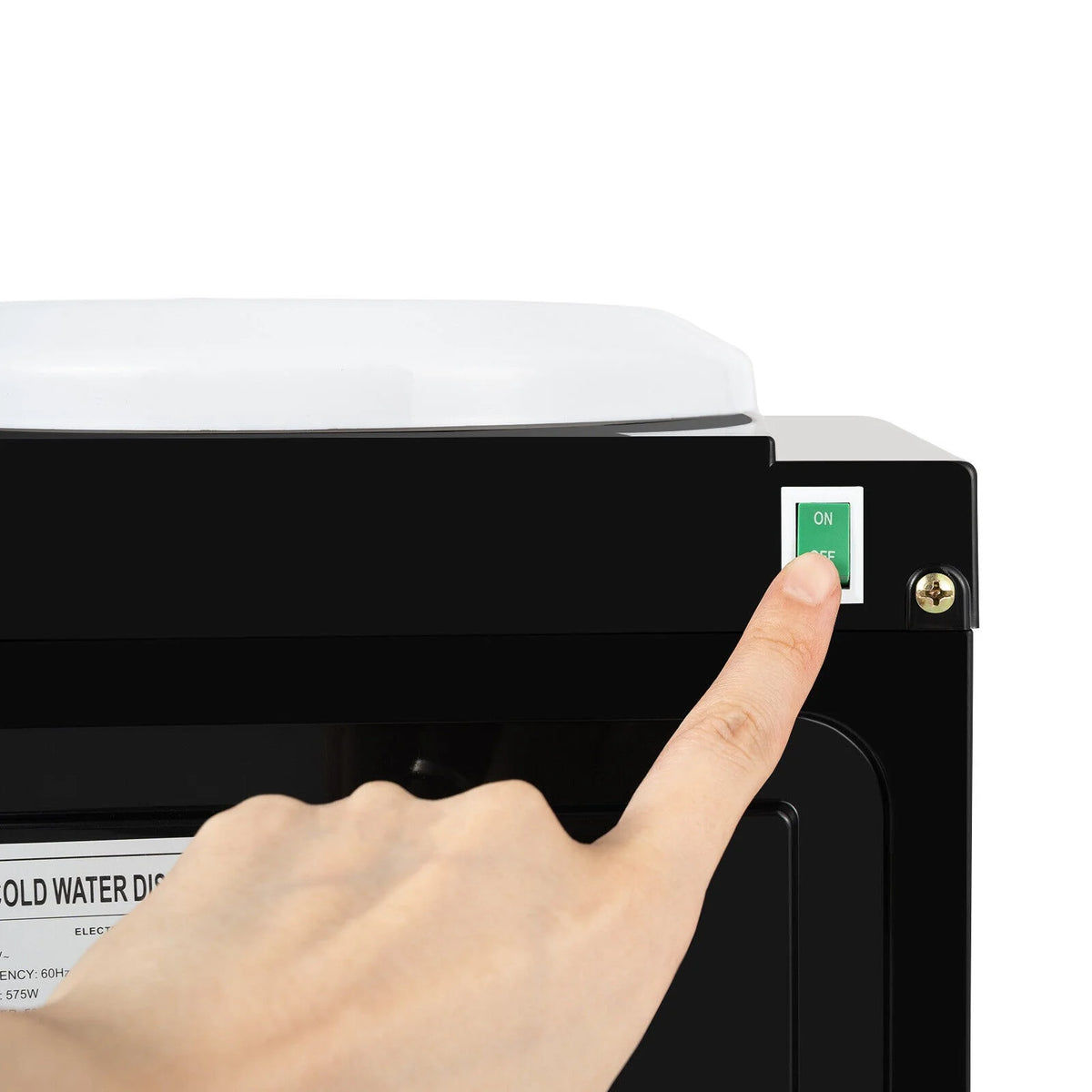Top Loading Water Cooler Water Dispenser, 3 Temperature Settings, Black G382460