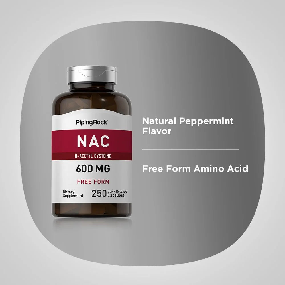 N-Acetyl Cysteine 600 mg 250 Coated Caplets Non-GMO Gluten Free Y429