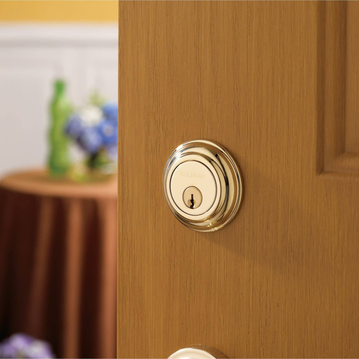Satin Nickel Round Deadbolt Double Cylinder D781508