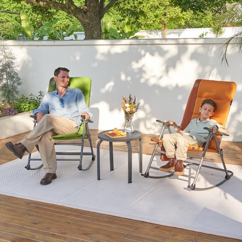 Oversized Padded Folding Rocking Camping Chair N517