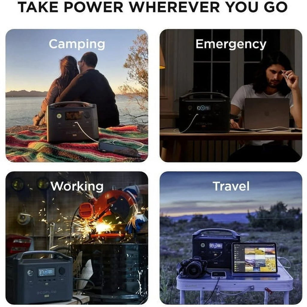 Portable Power Station 720Wh Solar Generator 600W L45685