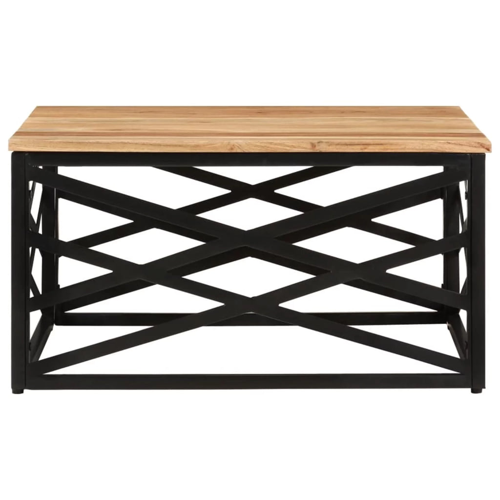 Acacia Wood Steel Coffee Table F99012