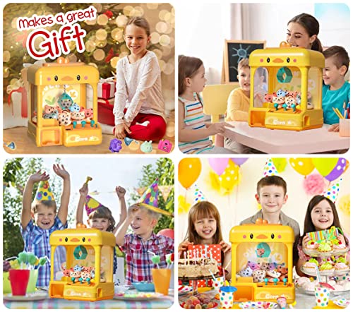Large Claw Machine with Prizes, Adjustable Sound & Light, Mini Electronic Arcade Game Dispenser Toy H1266