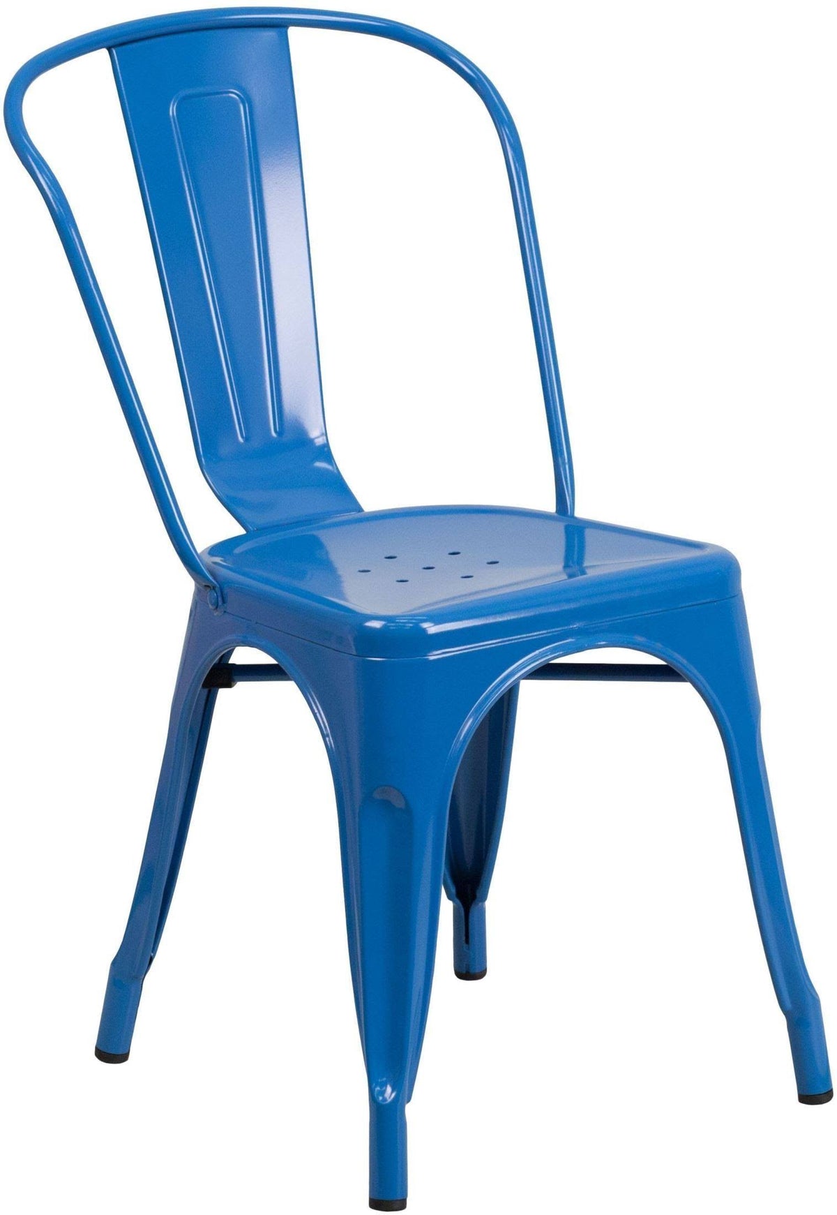 Blue Metal Stackable Chair J988