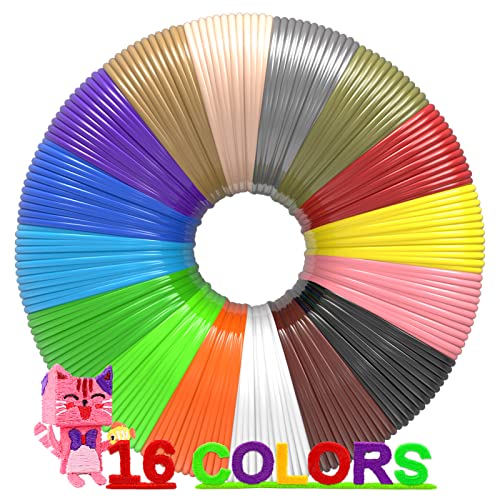 16-Color 320ft PLA 3D Pen Filament Refills 1.75mm U281
