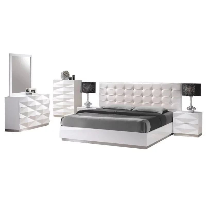 White Queen 3-Piece Bedroom Set N848