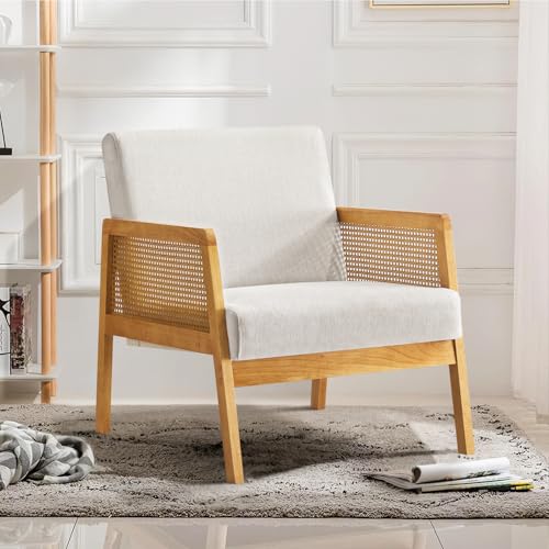 Linen Fabric Accent Chair Set of 2 Beige P147890