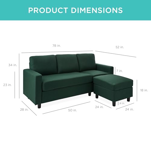 Beige Upholstered Sectional Sofa with Chaise W9464