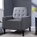 Dark Gray Polyester Blend Armchair Q33594