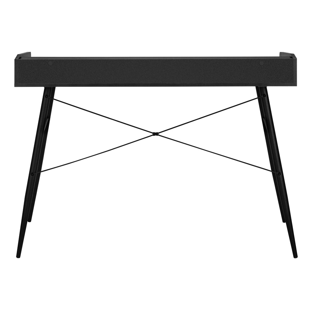 Black 48"L Computer Desk with Storage Shelves O150