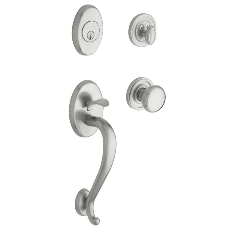 Full Dummy Sectional Handleset Classic Knob Satin Chrome N67143