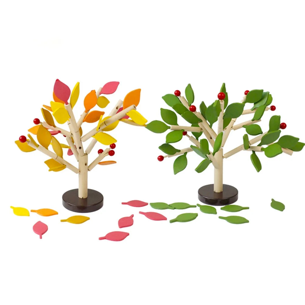 Creative Wooden Tree Building Blocks Toy (Yellow) S746775