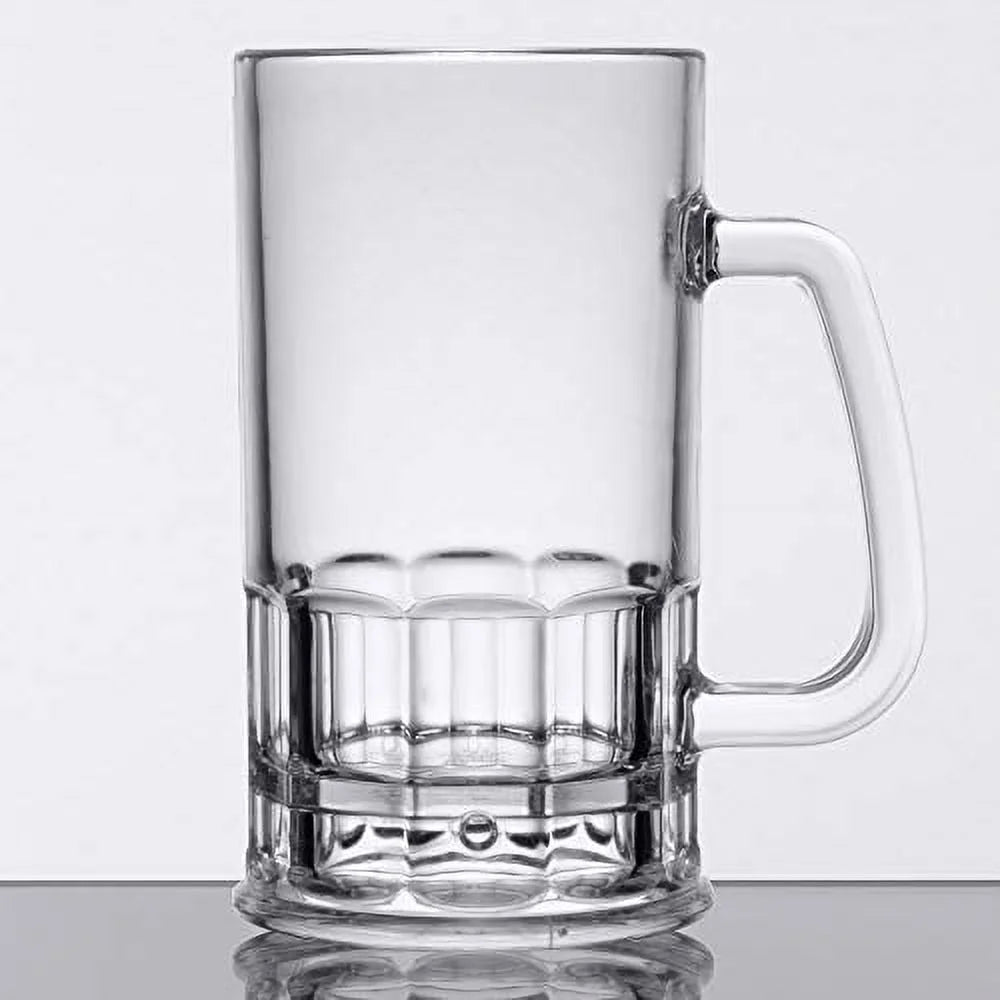 Shatter-Resistant Plastic Beer Mug, 20 Ounce, Set of 12 W4347