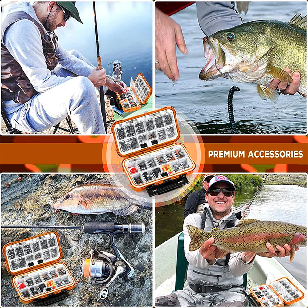 257pcs Fishing Tackle Box with Lures and Hooks B8177