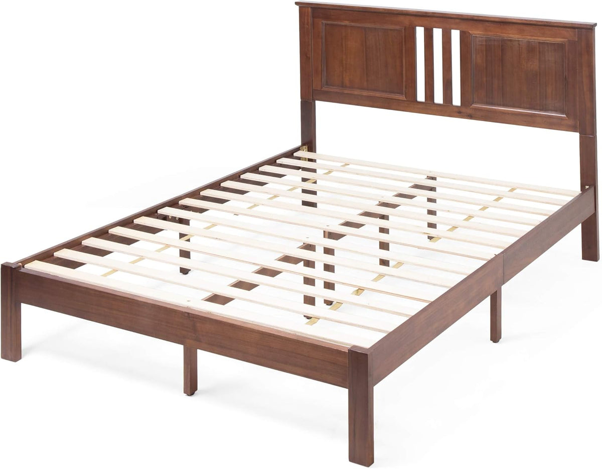 Gray Acacia Wood Queen Bed Platform P527098