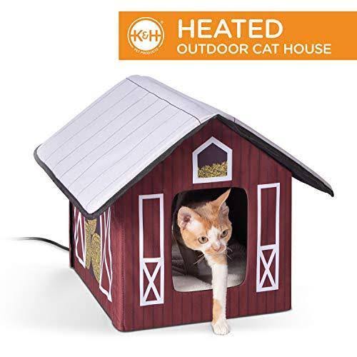 Outdoor Heated Kitty House Cat Shelter E647794
