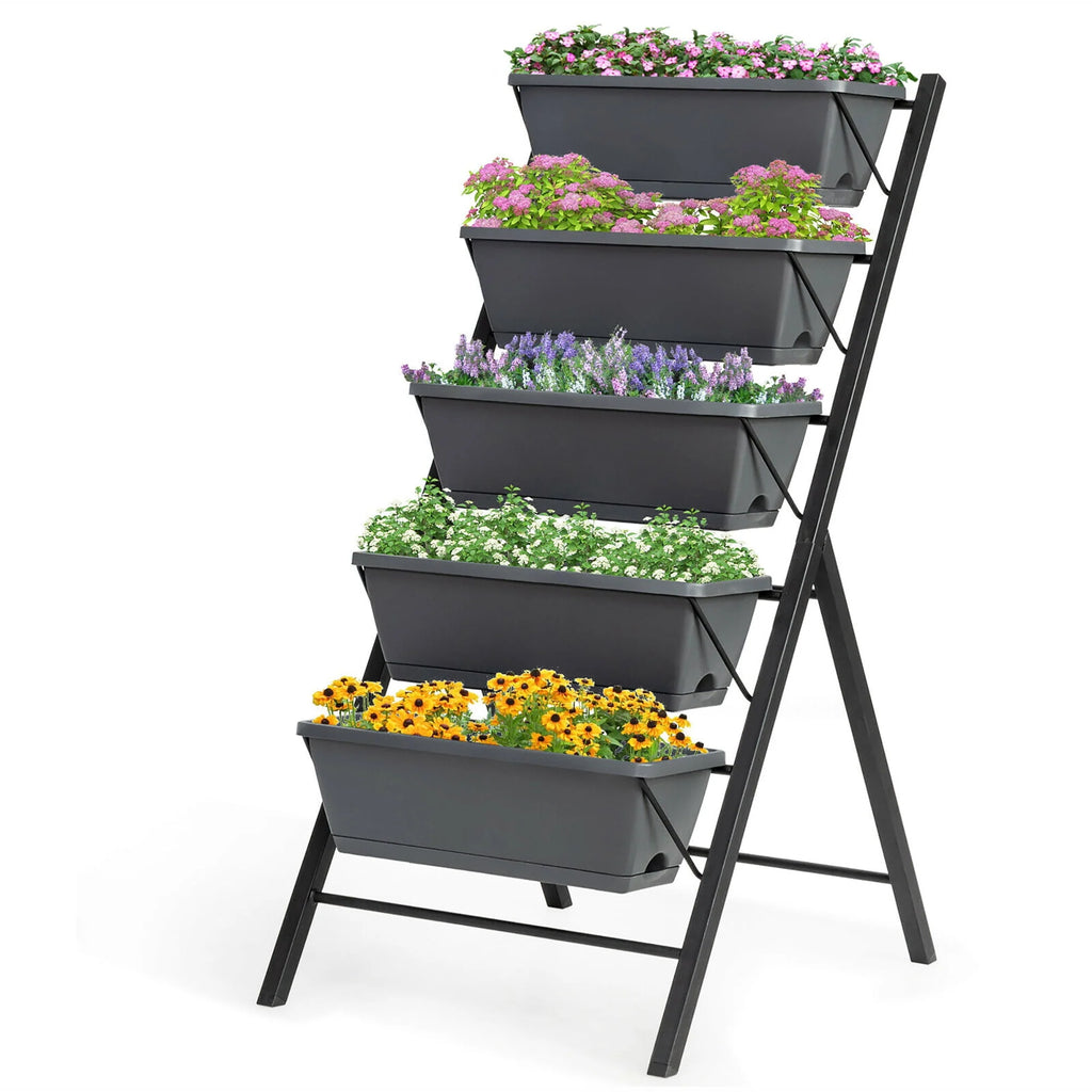 4 ft 5-Tier Vertical Raised Garden Bed Planter Box E1477