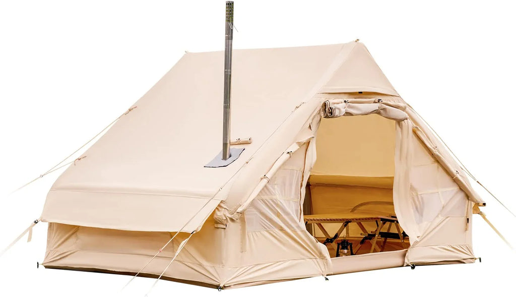 Inflatable Camping Tent with Pump, 4-6 Person Waterproof Cotton Tent I796627