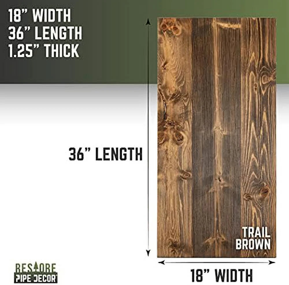 Solid Wood Coffee Table Top 18 in. x 36 in. x 1.25 in. Reclaimed Pine Y756
