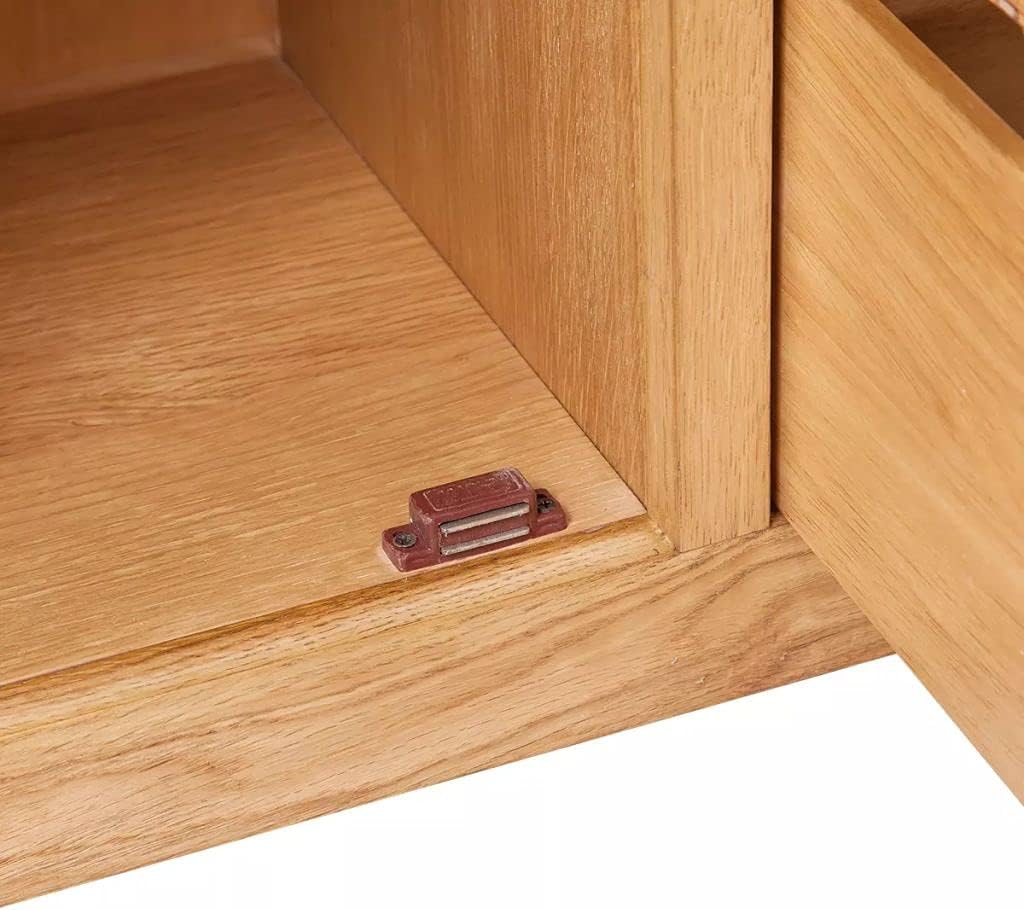 Oak Wooden Sideboard with 3 Drawers and 2 Cupboards Storage Cabinet Z893618