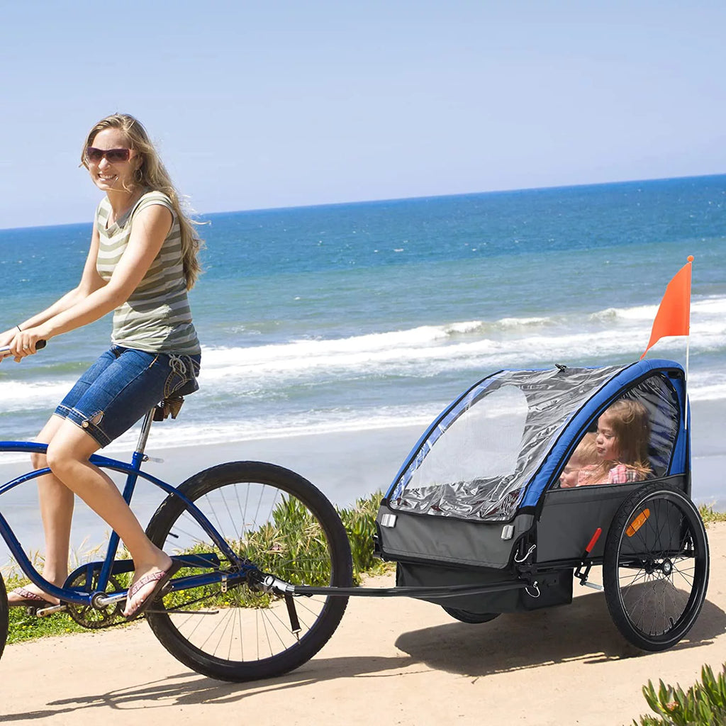 Red Foldable Kids Bike Trailer Q507