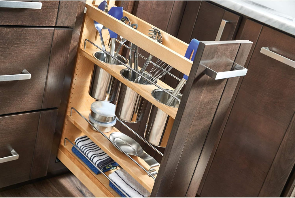 Kitchen Utensil Pull Out Cabinet Organizer with Soft-Close Slides M308160