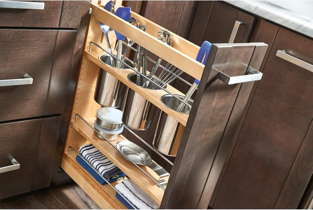 Kitchen Utensil Pull Out Cabinet Organizer with Soft-Close Slides M308160