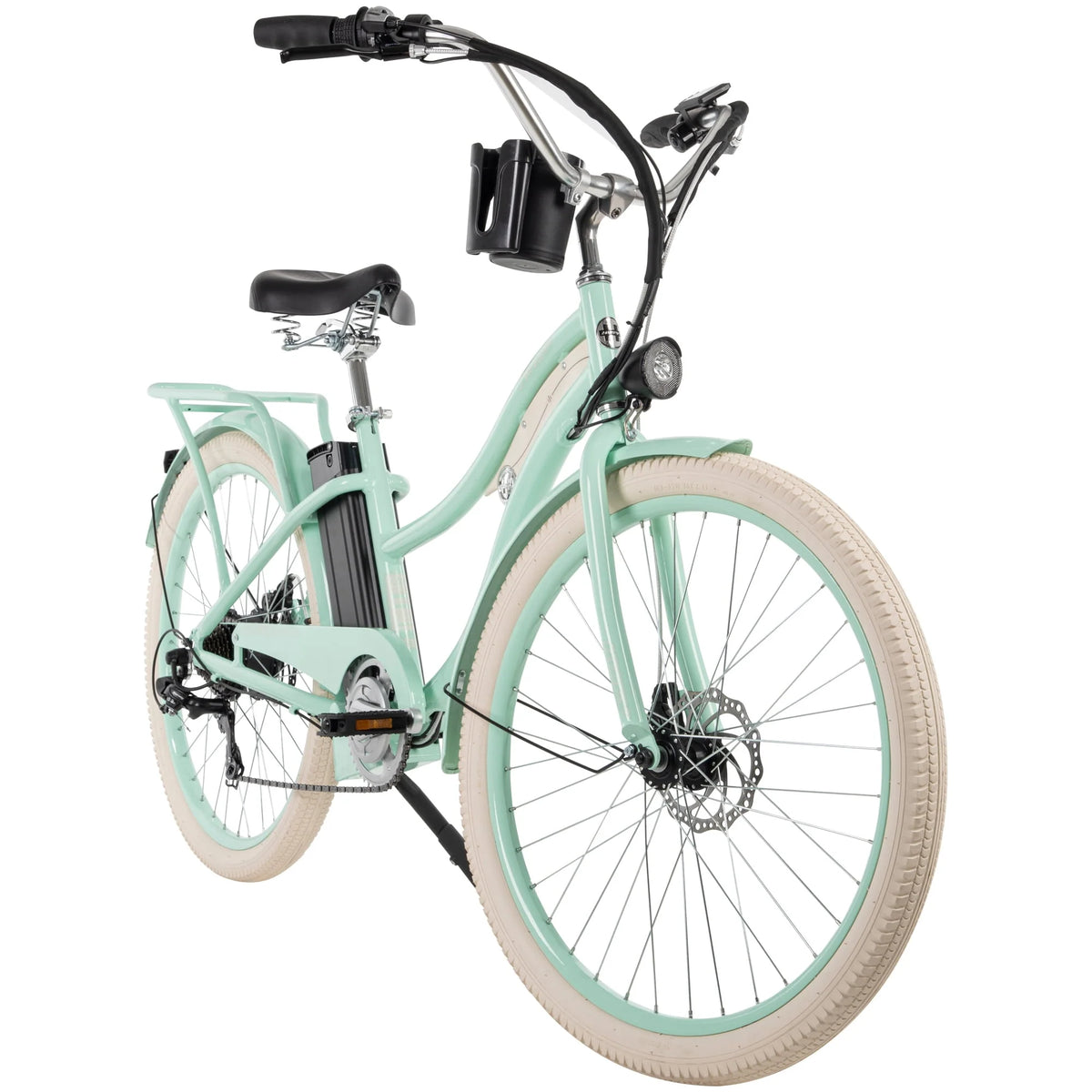 Mint Green 26-in 7-Spd Electric Cruiser Bike M2938