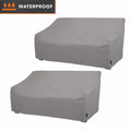 Patio Loveseat Cover, Waterproof, 66"L x 40"W x 39"H, 2-Pack, Granite Gray Y315