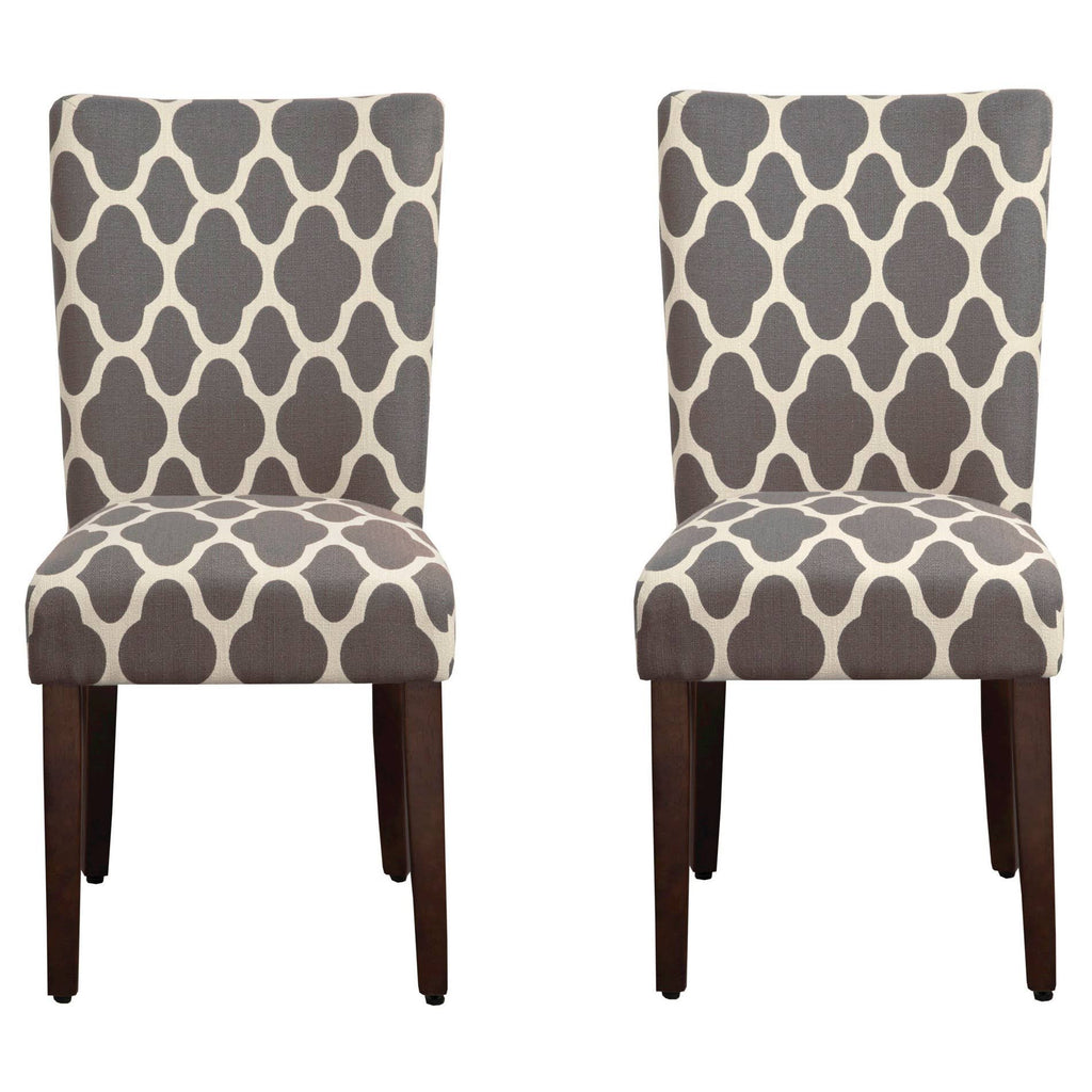 Gray Wood Dining Chair Set of 2 Z695333