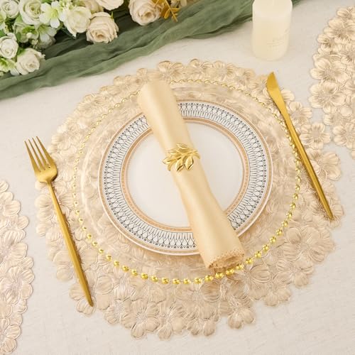 Gold Vinyl Placemats Set of 6 A832566