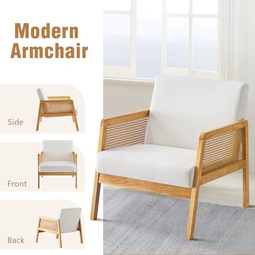 Linen Fabric Accent Chair Set of 2 Beige P147890