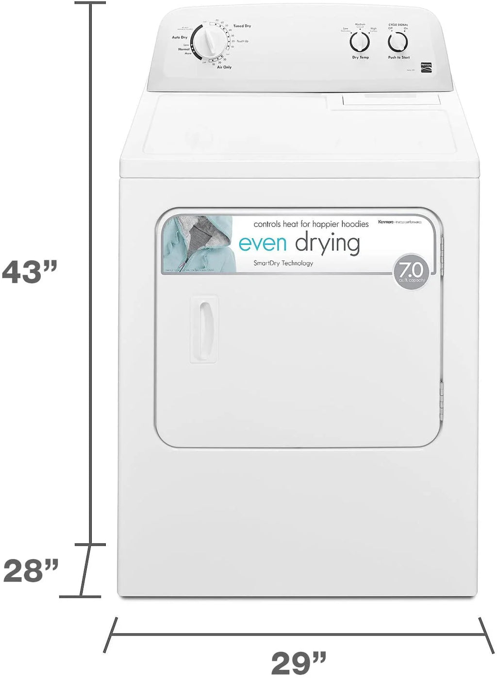 White 7 Cu. ft. Electric Dryer X609030