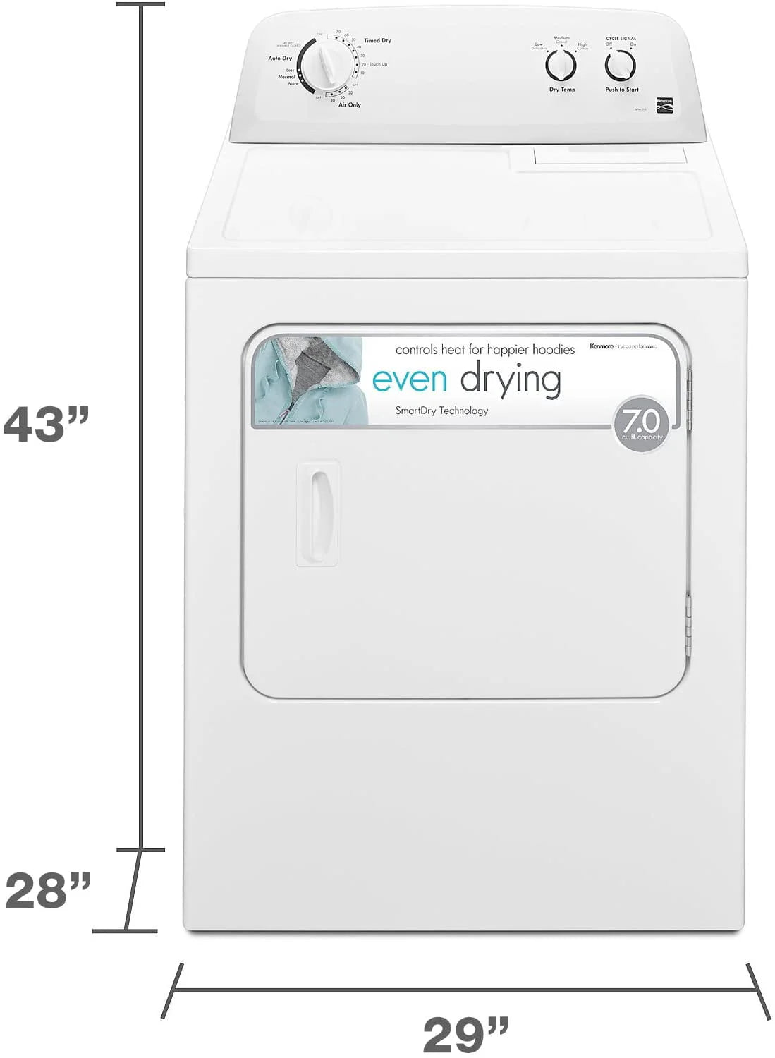White 7 Cu. ft. Electric Dryer X609030