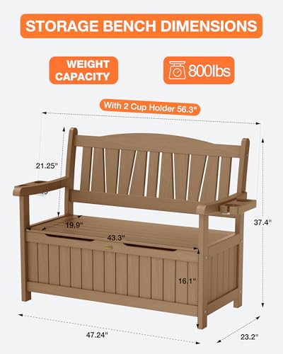 Grey HIPS Outdoor Storage Bench M8246