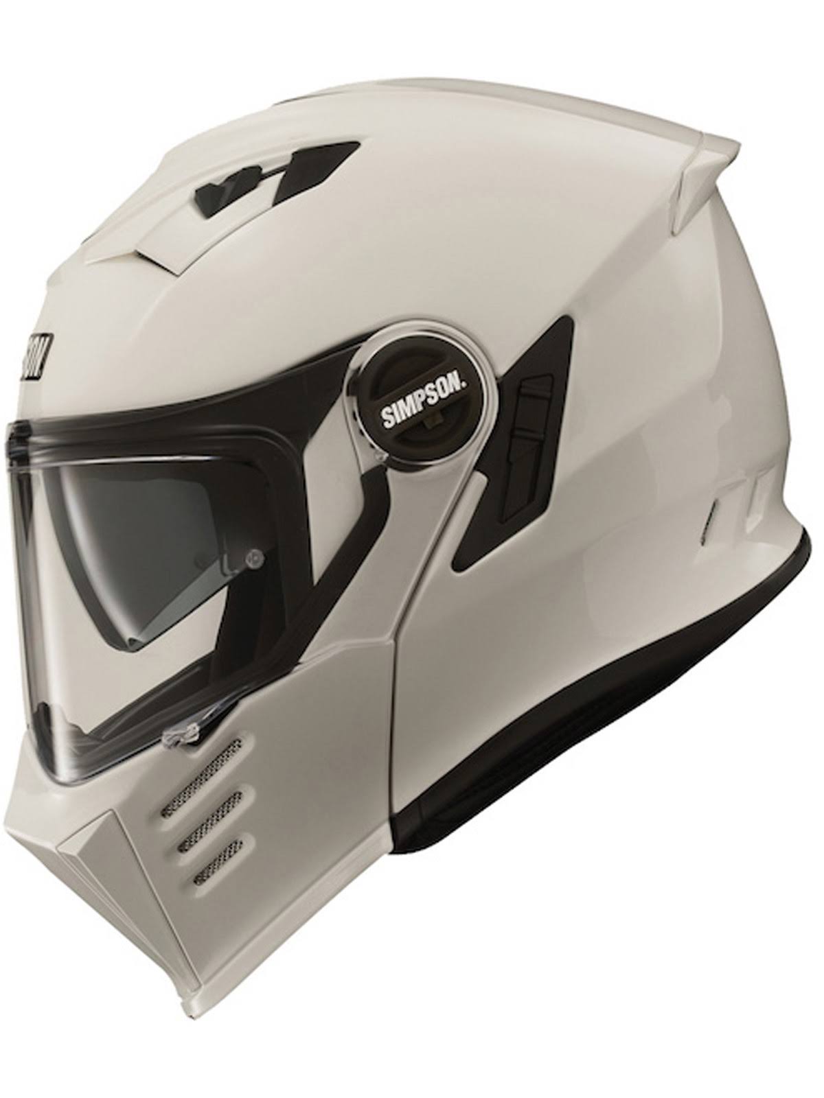 Solid White Flip Up Modular Helmet Size 2XL V204