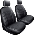 2 Pc Black Front Seat Covers Q615306