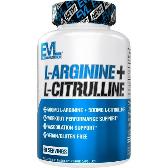 L-Arginine + L-Citrulline 1000mg Vegan Gluten Free Capsules Q977