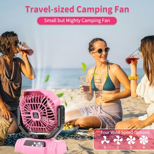 20000mAh Rechargeable Portable Camping Fan with Remote Control, Black C63016