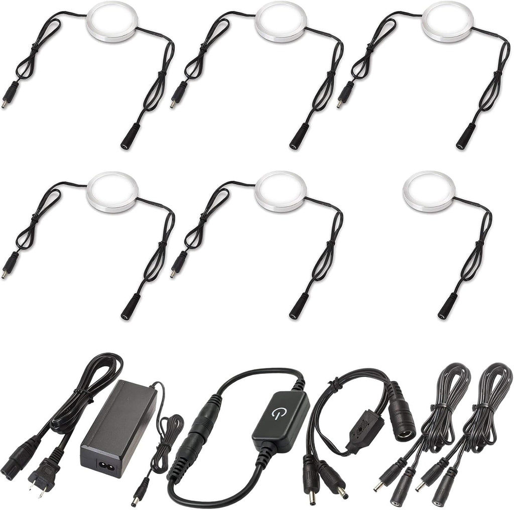 Under Cabinet LED Lighting Kit, 12 Lights, Warm White, Pack of 2 V760