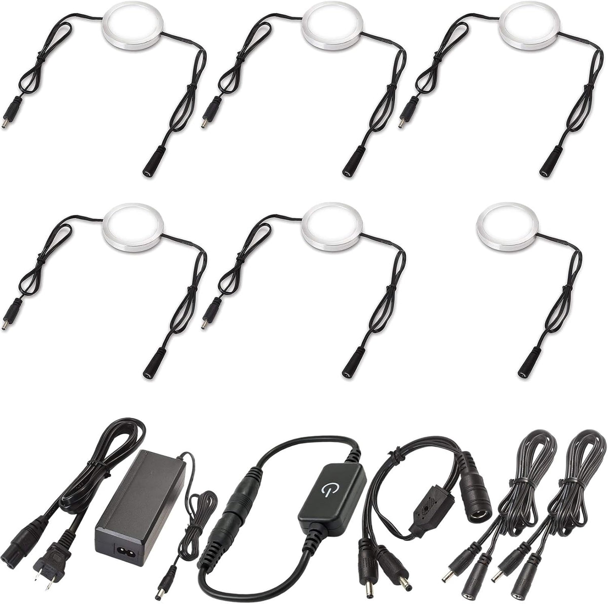 Under Cabinet LED Lighting Kit, 12 Lights, Warm White, Pack of 2 V760