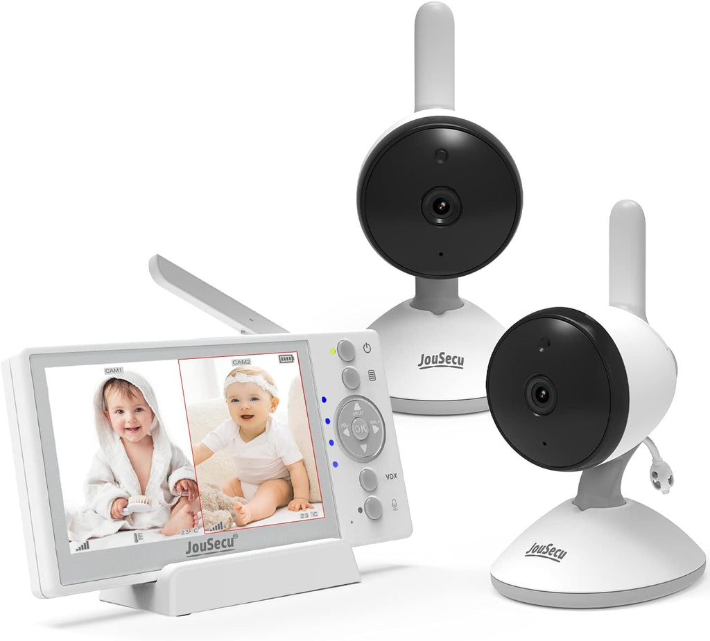4.3 Inches LCD Split Screen Baby Monitor with 2 Camera U8858