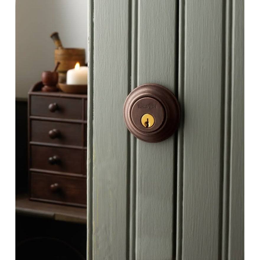 Satin Nickel Round Deadbolt Double Cylinder D781508