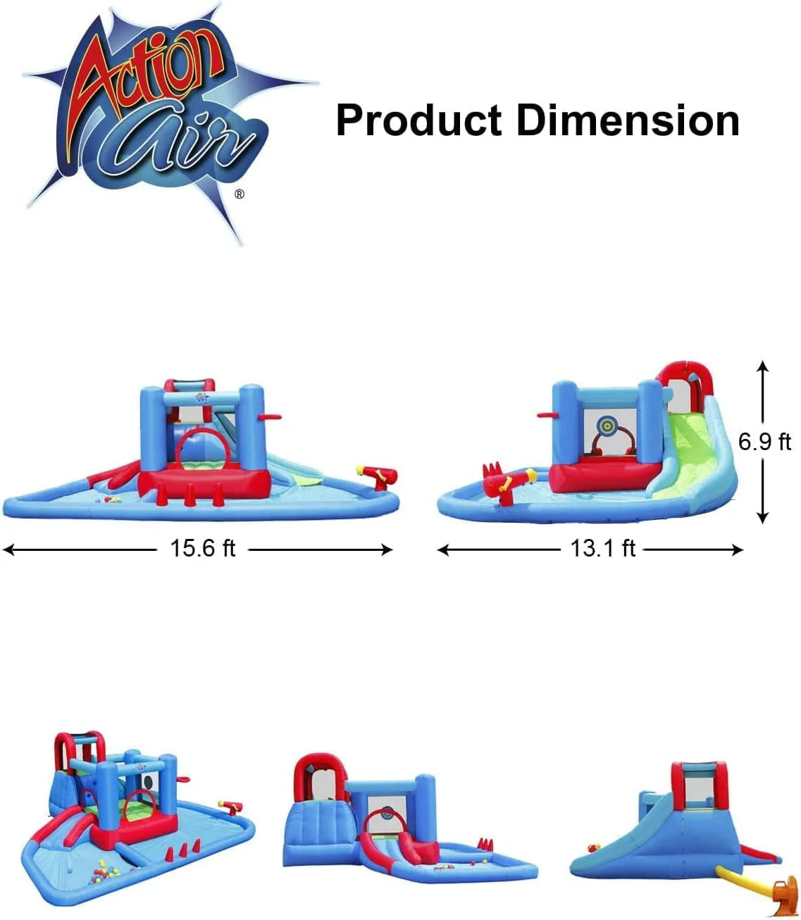 Inflatable Water Slide with Pool and 30 Pit Balls V367675