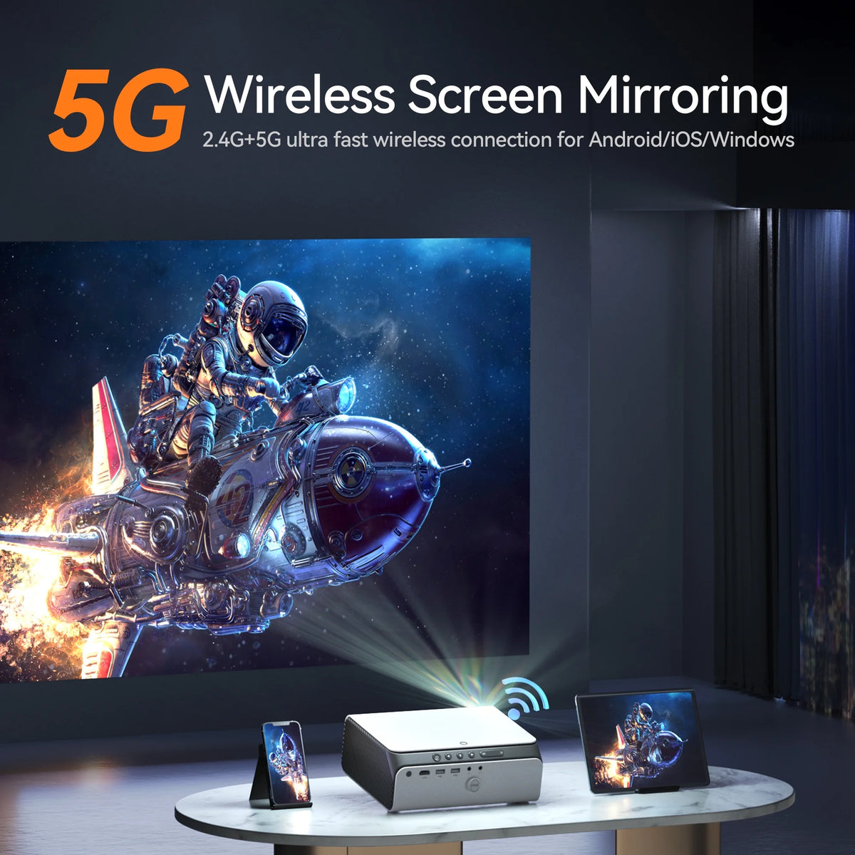 Native 1080P Mini Projector with Bluetooth C90173