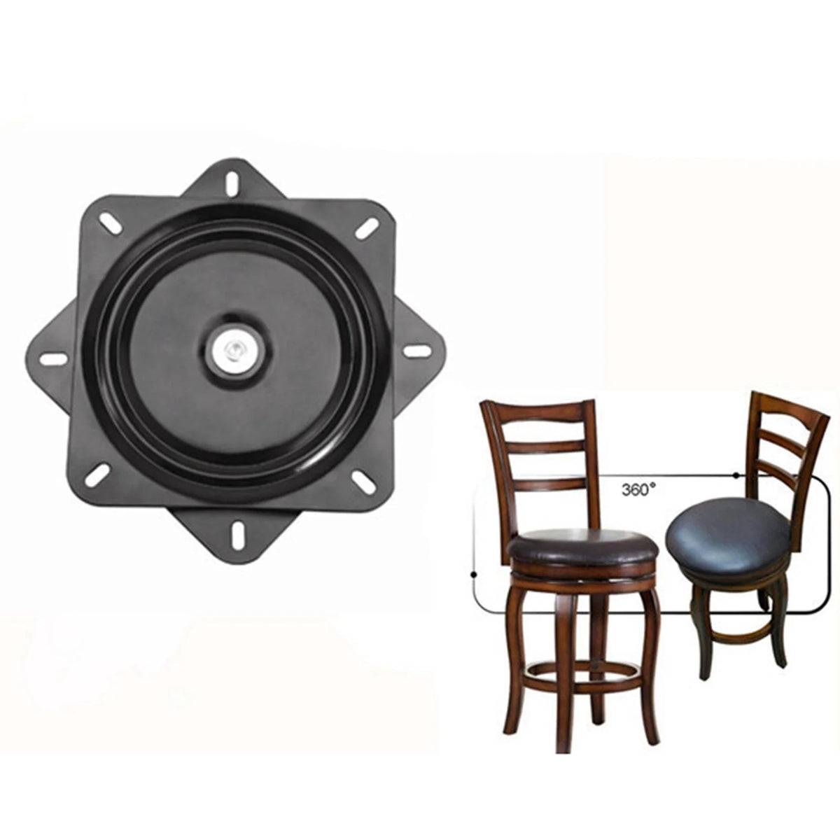 Swivel Plate 1.5mm Thickness 360 Degrees Boat Seat Swivel Coated Base Mount Plate I161782
