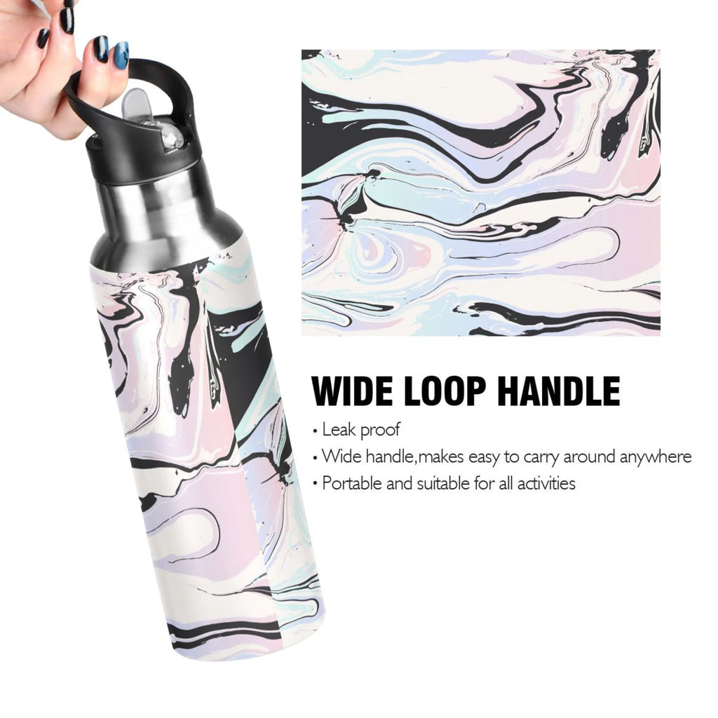 Stainless Steel Vacuum Insulated Water Bottle with Straw Lid 20 OZ A10053